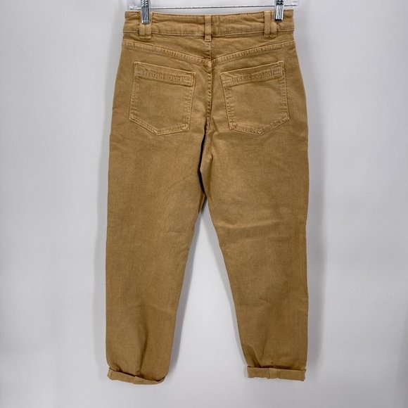 Sezane Pantalon Manu Jeans Cuffed Pants Beige Tan Womens Size 36 NWT - Picture 7 of 13